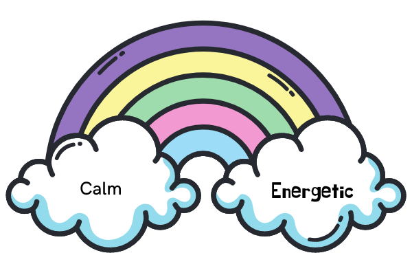 calm to energetic