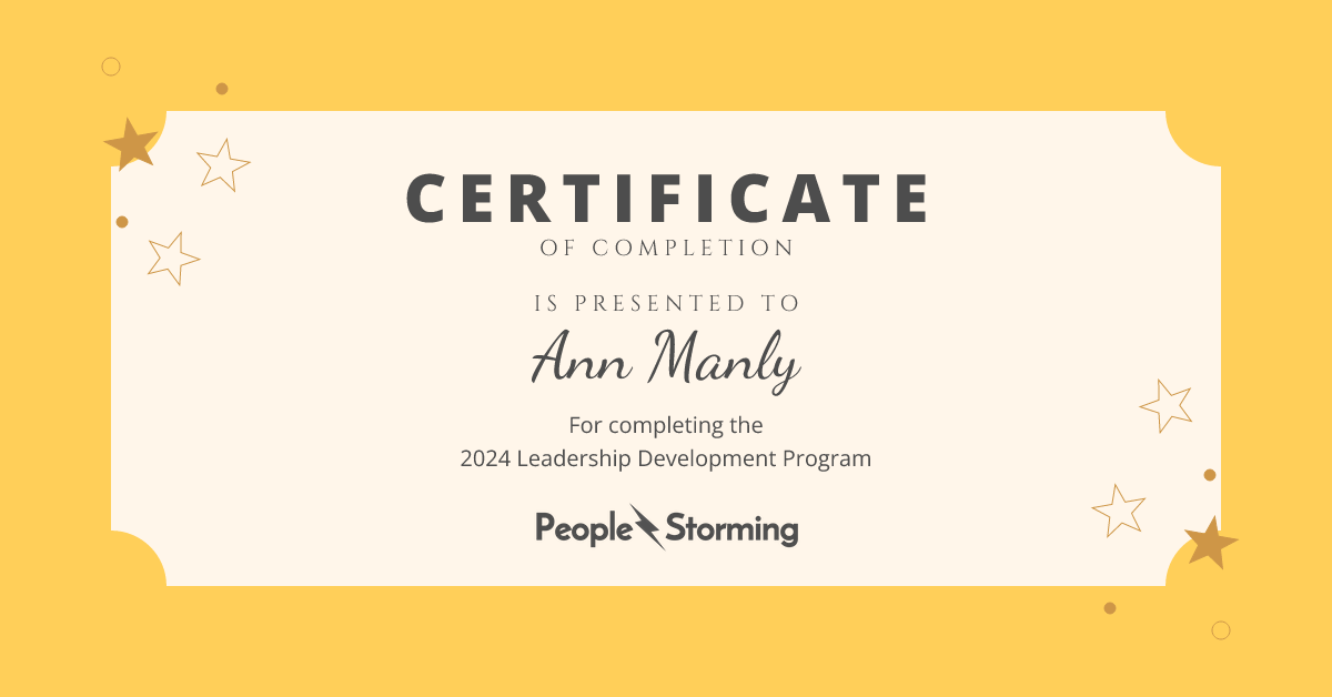 Ann Manly's Certificate