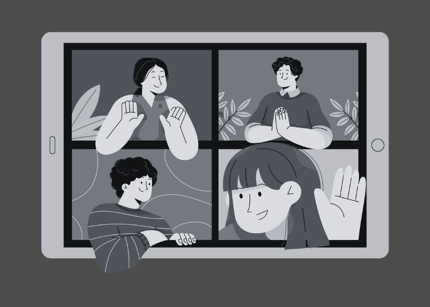 team on video calls