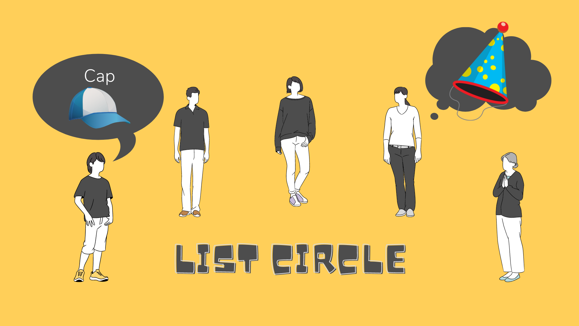 list circle