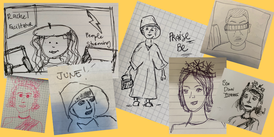 Some of the pictures from the pop-culture drawing game.
