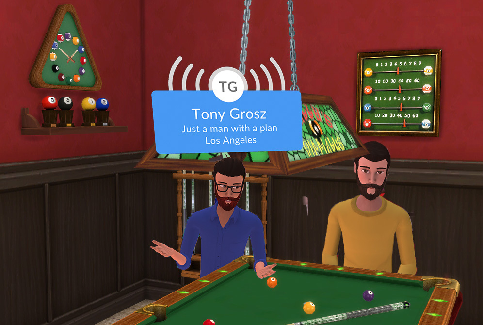 The fake virtual room.